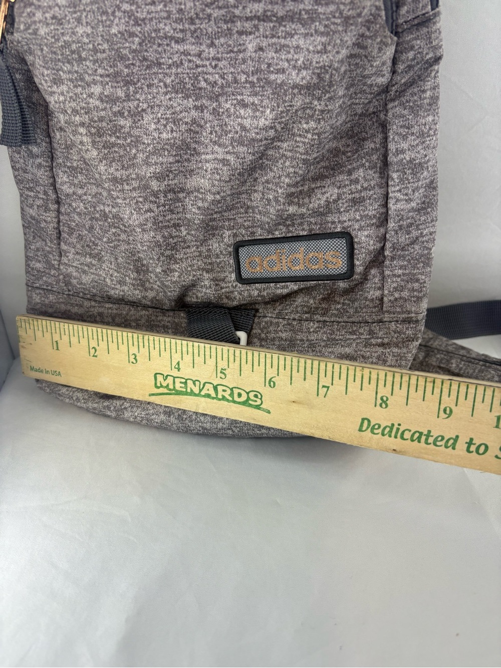 adidas Heather Gray Sling Backpack / sling with Rose Gold Accents - Picture 7 of 9
